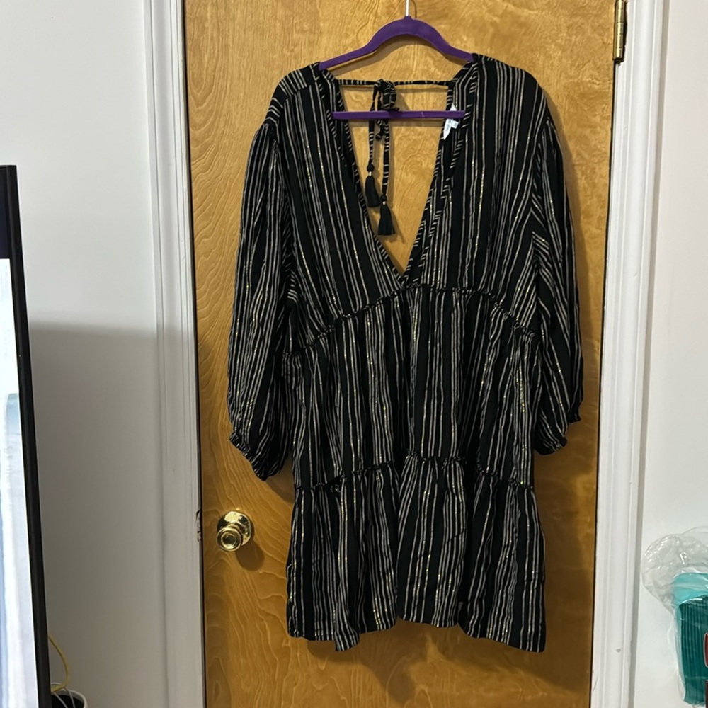 Blue Island Black and Gold Dress 3x